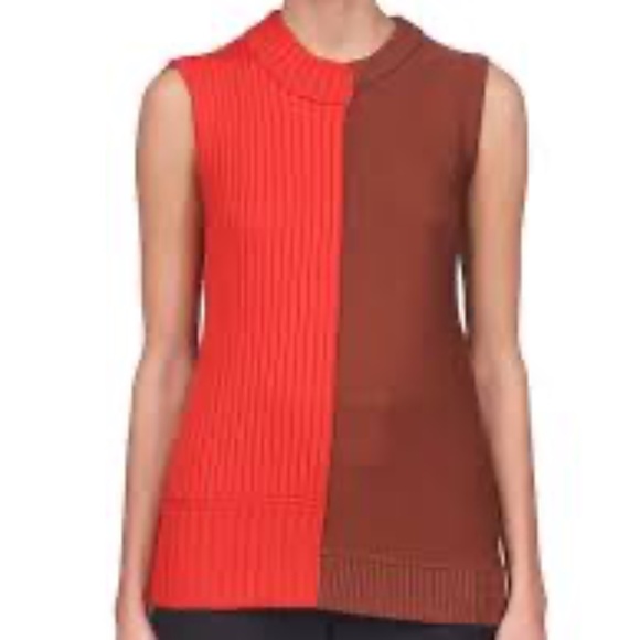 Marina moscone wool-silk blend patchwork sleeveless sweater - Picture 7 of 7